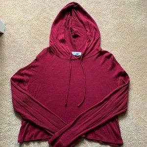 Burgandy hooded sweater
